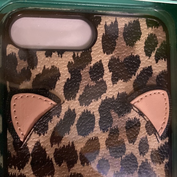 Kate Spade Leopard Print Kitty Cat IPhone 8 Plus - IPhone 7 Plus Snap Case - Picture 12 of 16